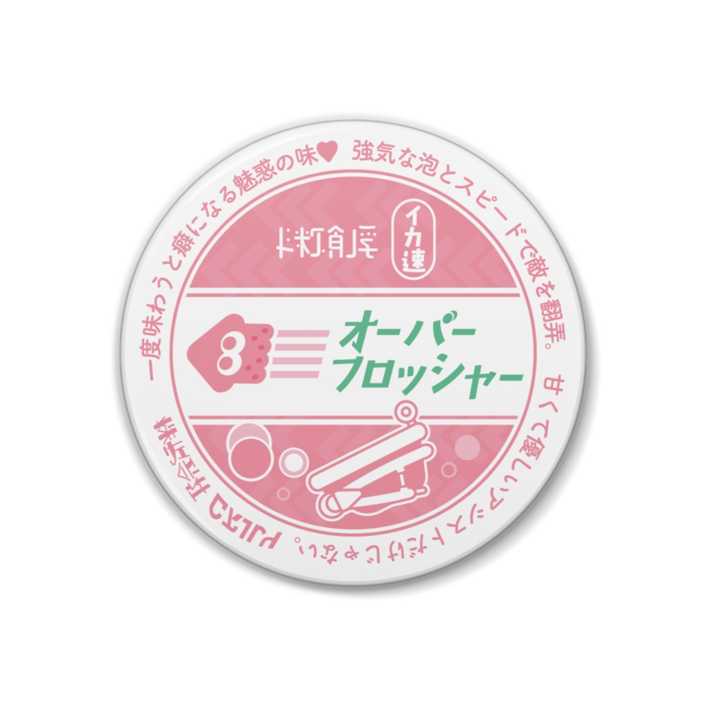 牛乳瓶蓋ラベル風オバフロギア缶バッジセット