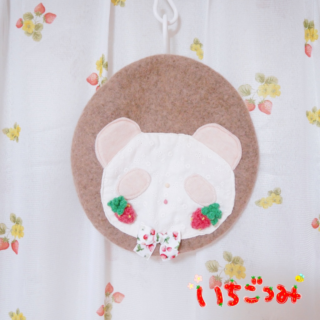 いちごぱんだベレー帽