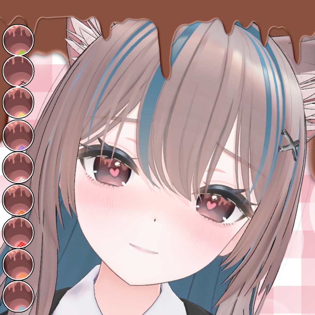 【4アバター対応】垂れるチョコレート🍫アイテクスチャ【無料版有!】