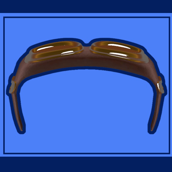 【無料】シンプルレトロなゴーグル【VRChat想定】