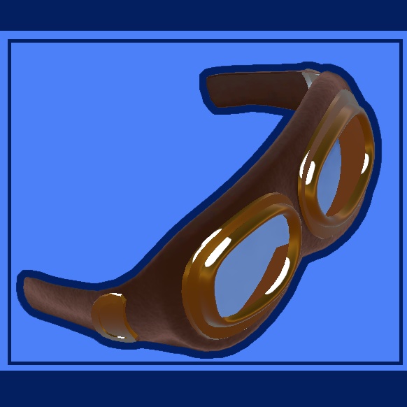 【無料】シンプルレトロなゴーグル【VRChat想定】