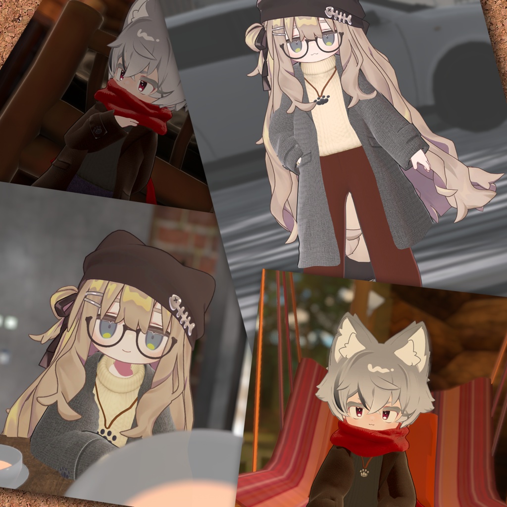 冬のお散歩ロングコート【まめふれんず対応】