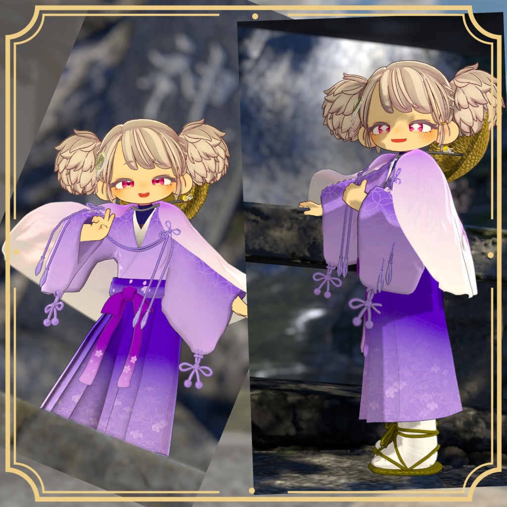 【4/10リリース!】袴和装 花尚武-HanaShobu-【4アバター対応】