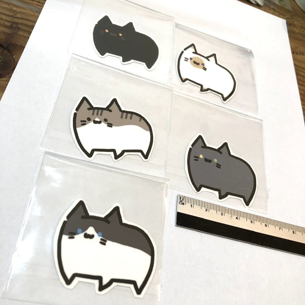 ゆる〜いねこステッカー