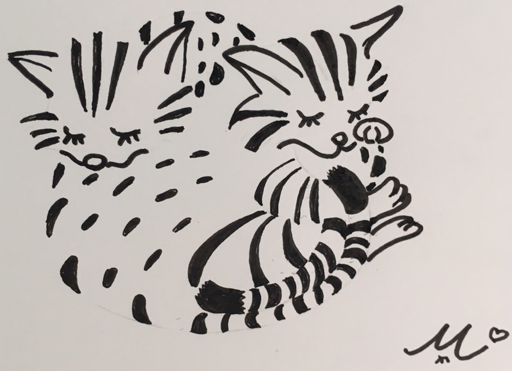 【ジップパーカー】猫キュートでギュッと(Miジンコ)