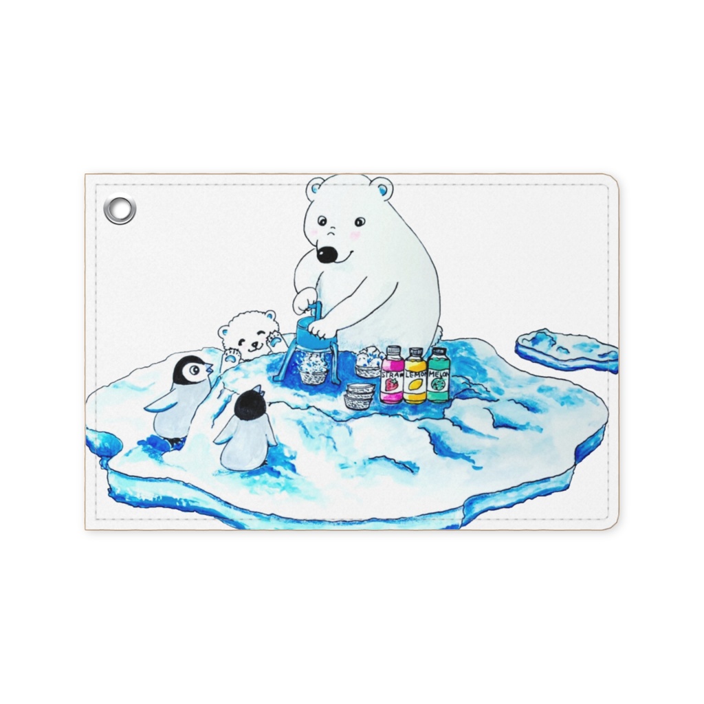 【パスケース】シロクマさんとかき氷