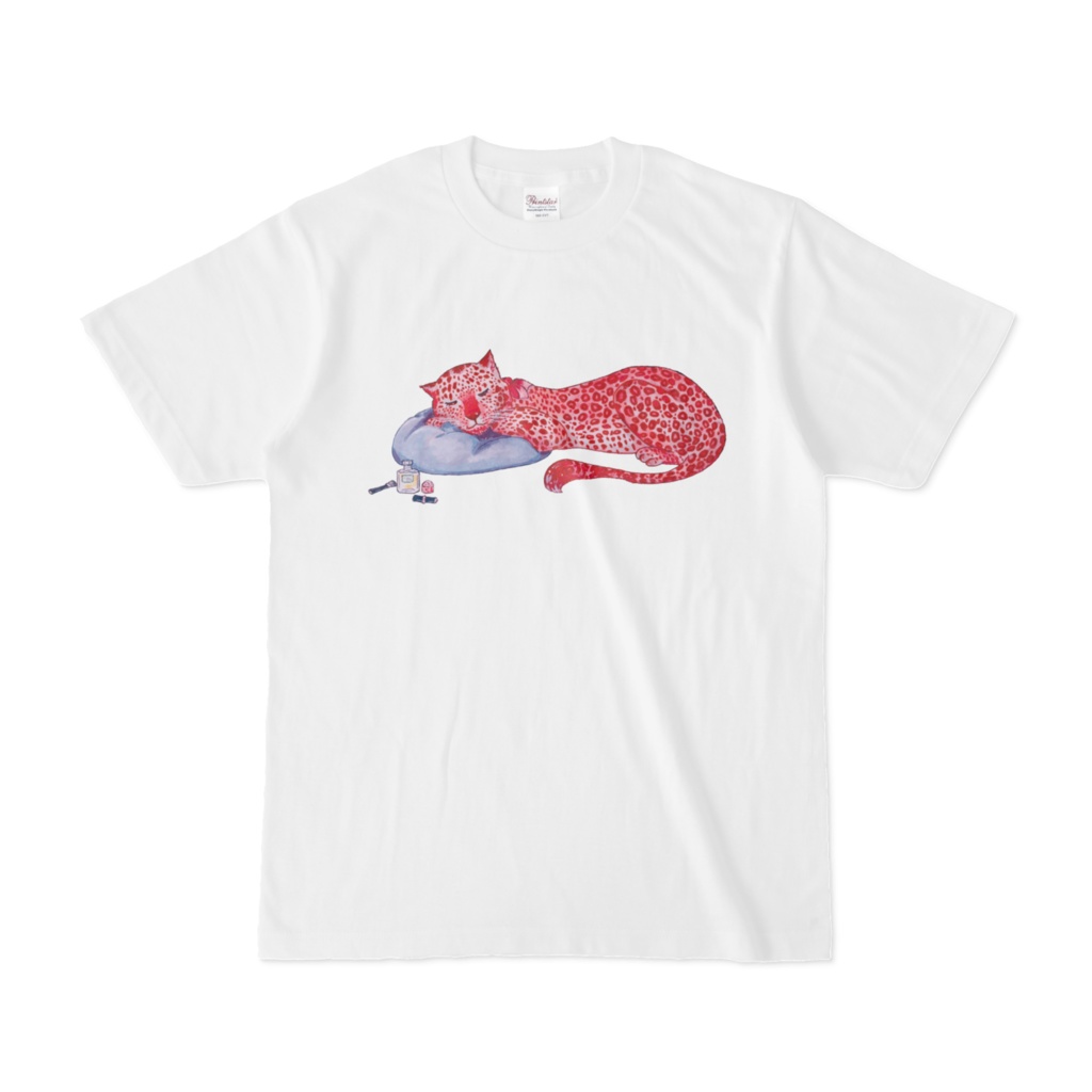 【Tシャツ】ピンクのヒョウ