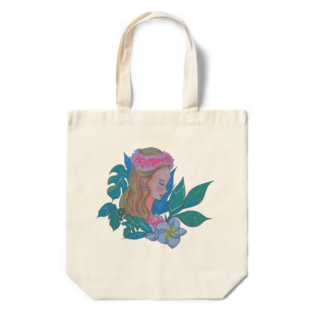 【エコバッグ】トロピカルプランツとフラガール