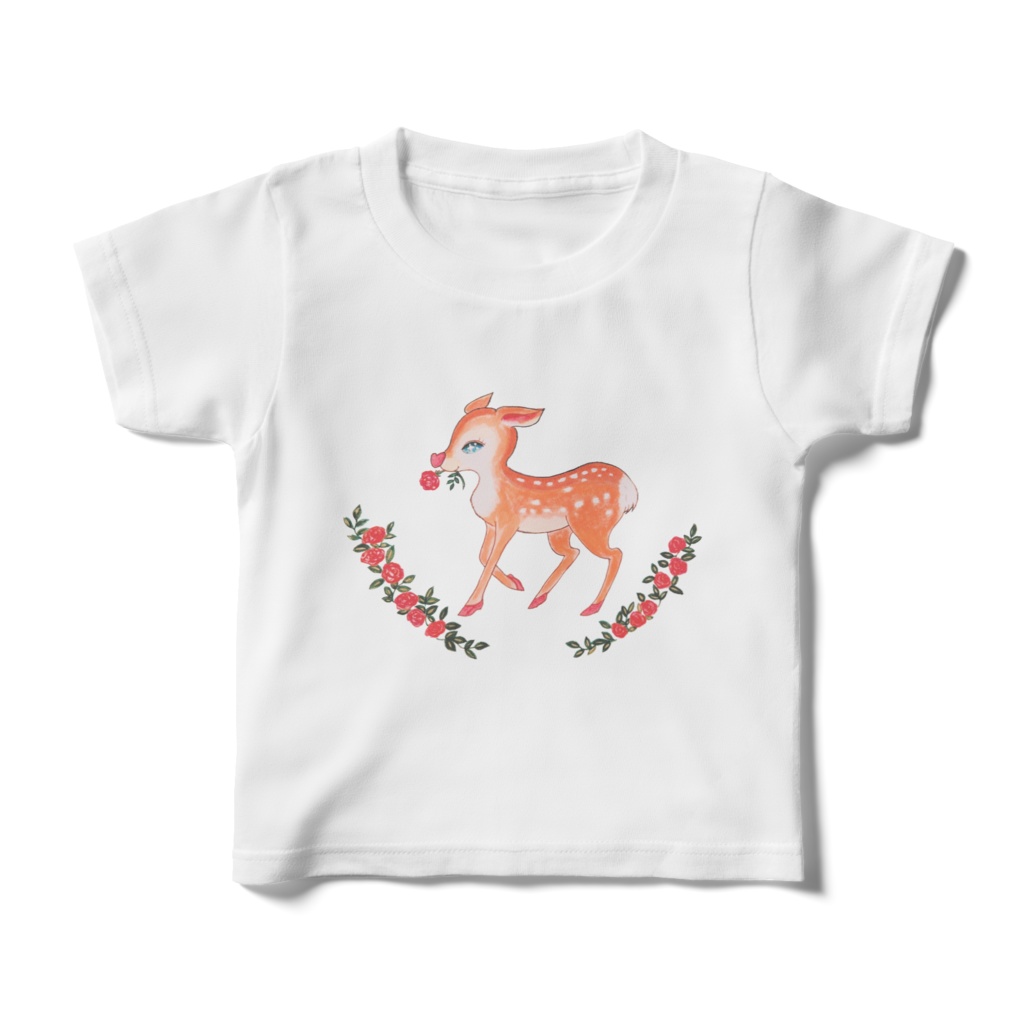 【キッズTシャツ】春の日差しにウキウキバンビ