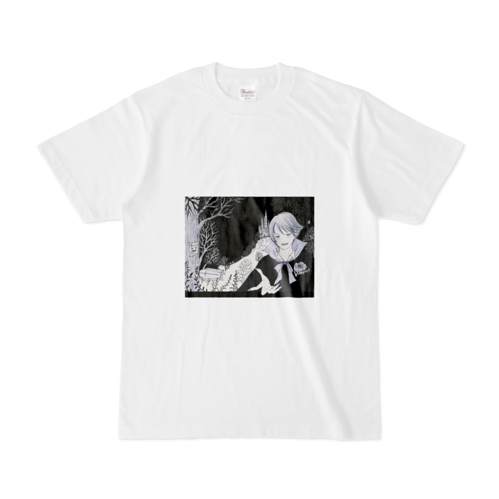 【Tシャツ】毎夜蘇るバンパイヤ（背景が漆黒ver. ）