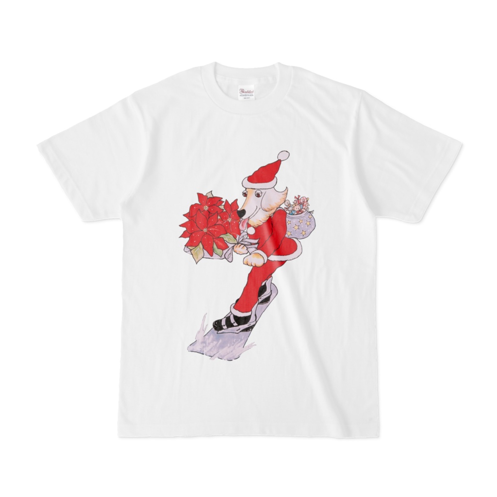 【Tシャツ】犬のサンタさん