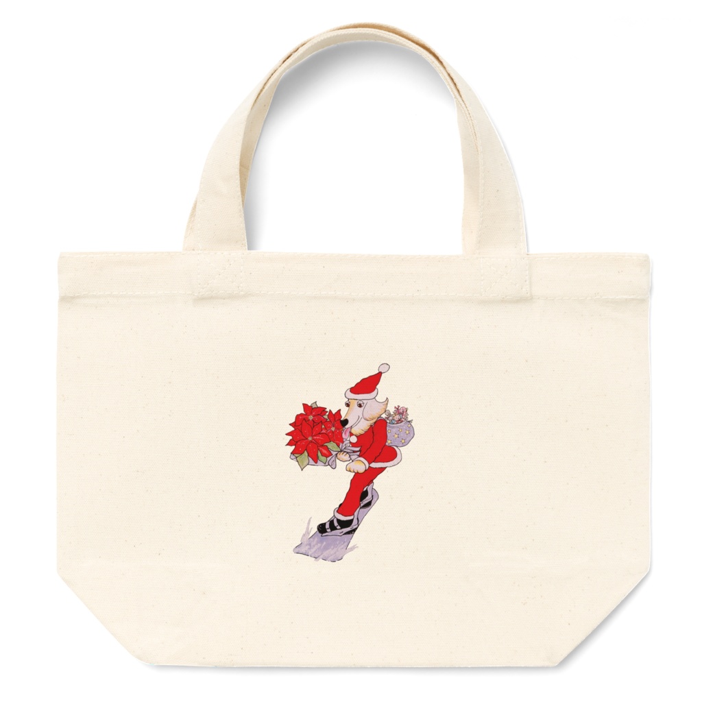 【トートバッグ】犬のサンタさん