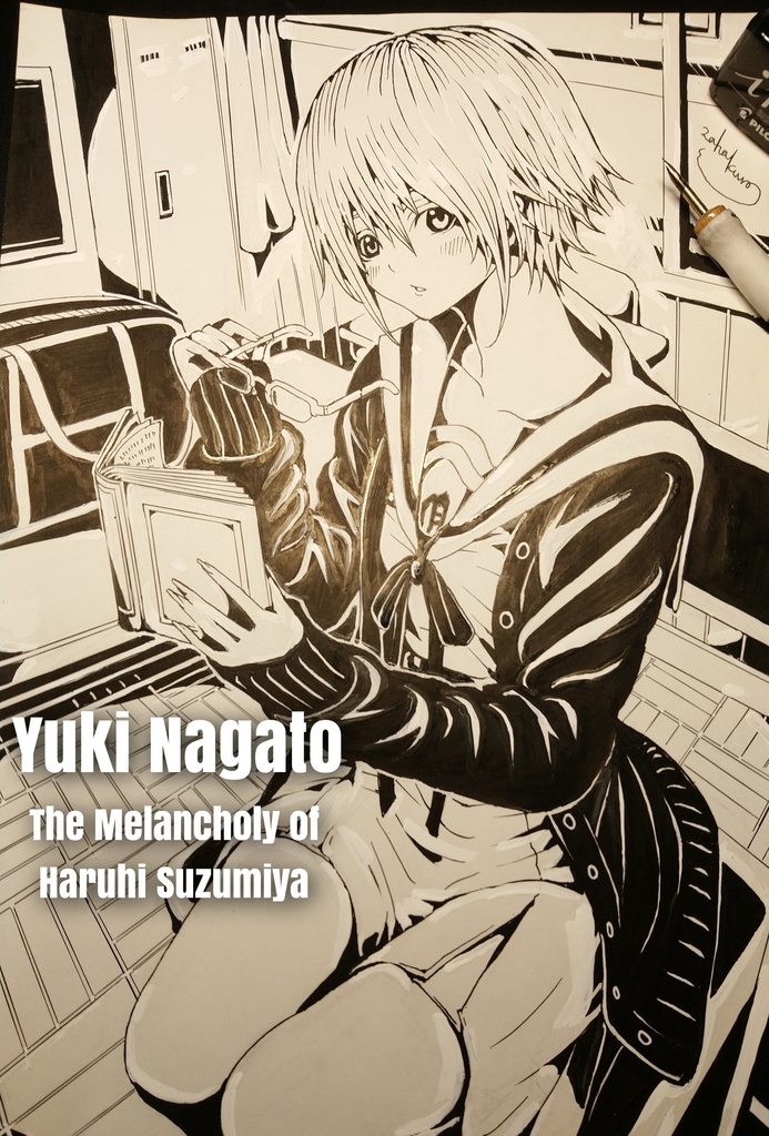 長門有希 涼宮ハルヒの憂鬱 手描き生原稿 先着順 Yuki Nagato The Melancholy Of Haruhi Suzumiya Zahakuro Shop ザハクロ ショップ Booth