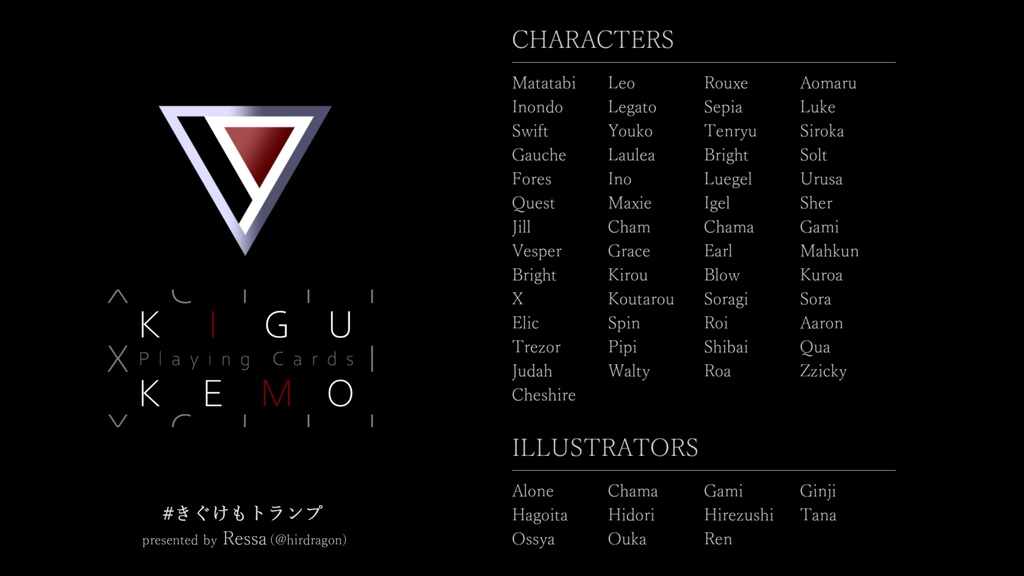 Kigukemo Playing Cards【けモケット10、JMoF2022発売作品】