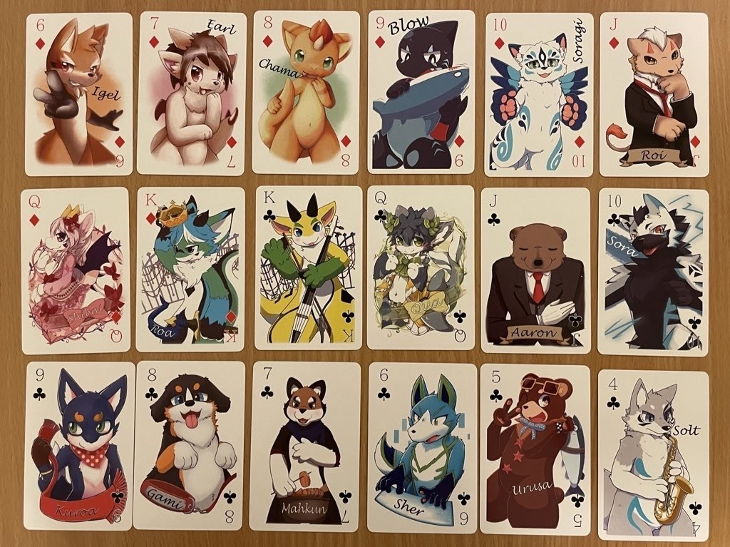 Kigukemo Playing Cards【けモケット10、JMoF2022発売作品】