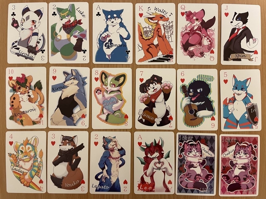 Kigukemo Playing Cards【けモケット10、JMoF2022発売作品】