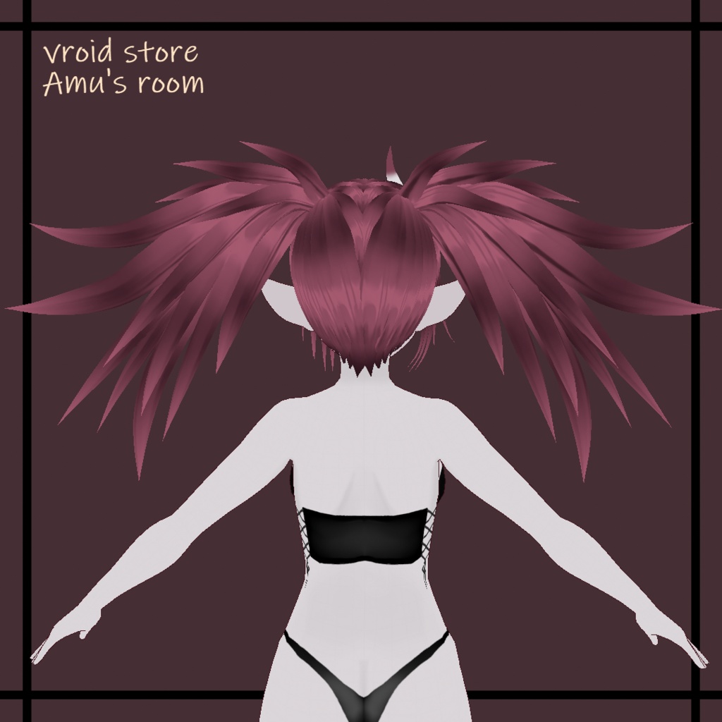ヘアプリセット【トゲトゲツインテール】/hair_presets【spiky twin tail】