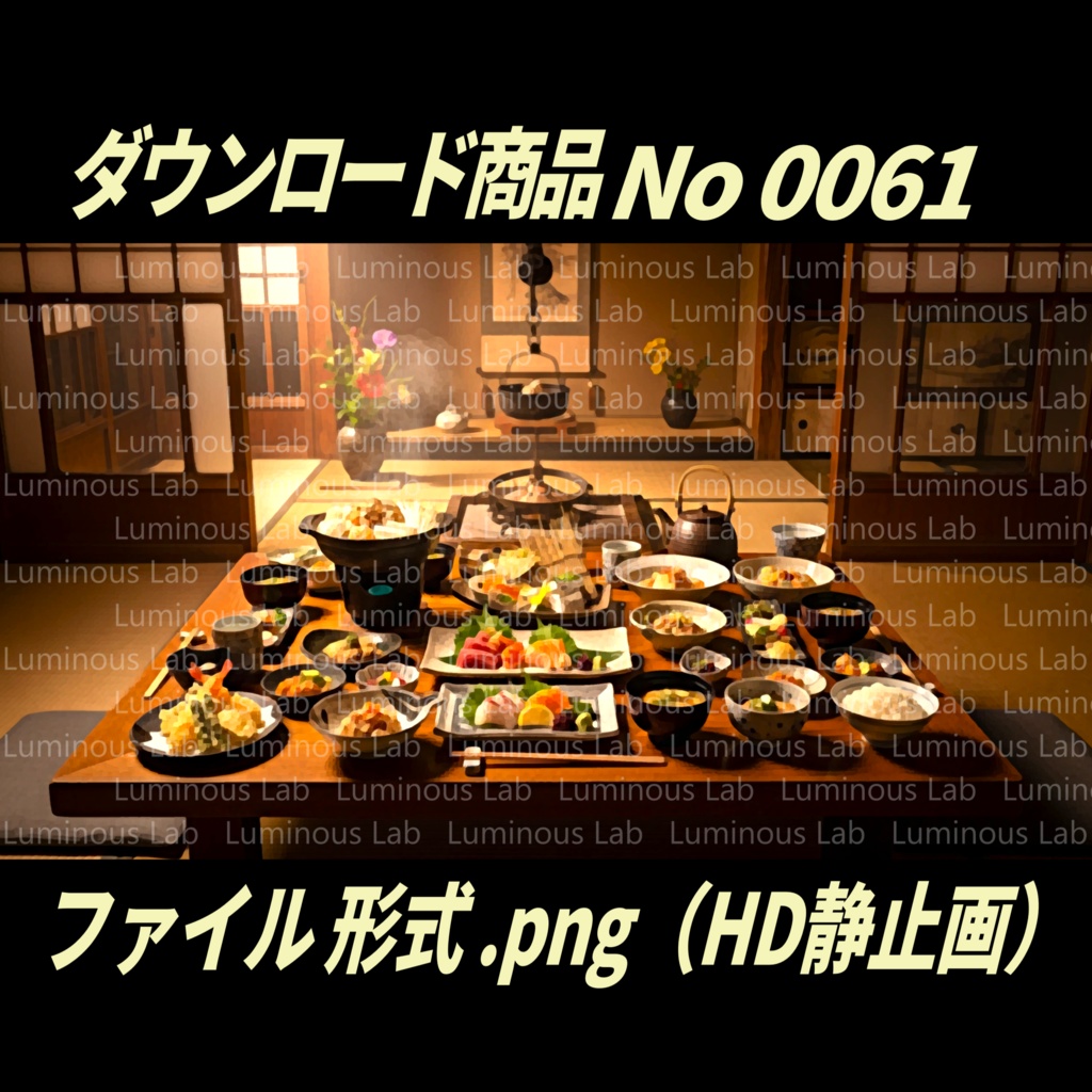 【和の食卓】ノスタルジック粒状アート画|No0061|背景画像・背景デザイン(PNG)