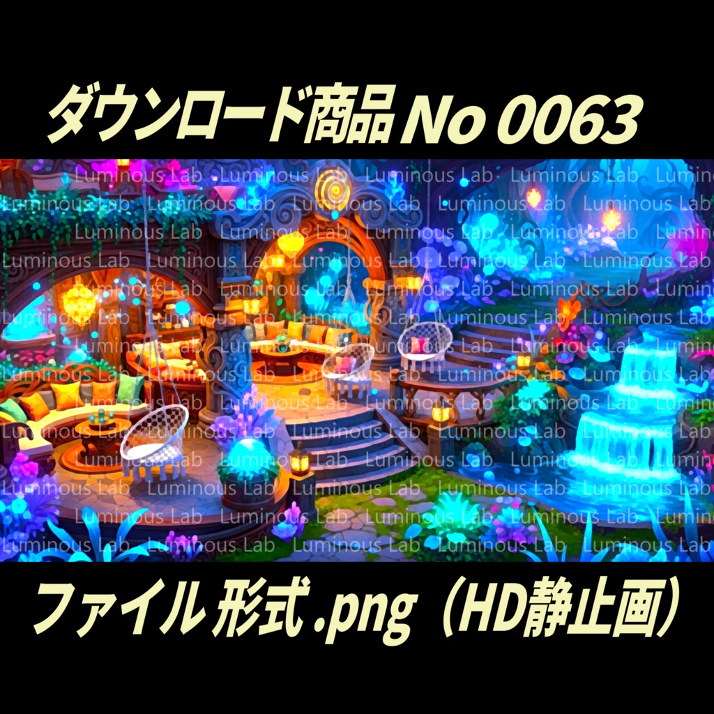 【ファンタジールーム】ノスタルジック粒状アート画|No0063|背景画像・背景デザイン(PNG)