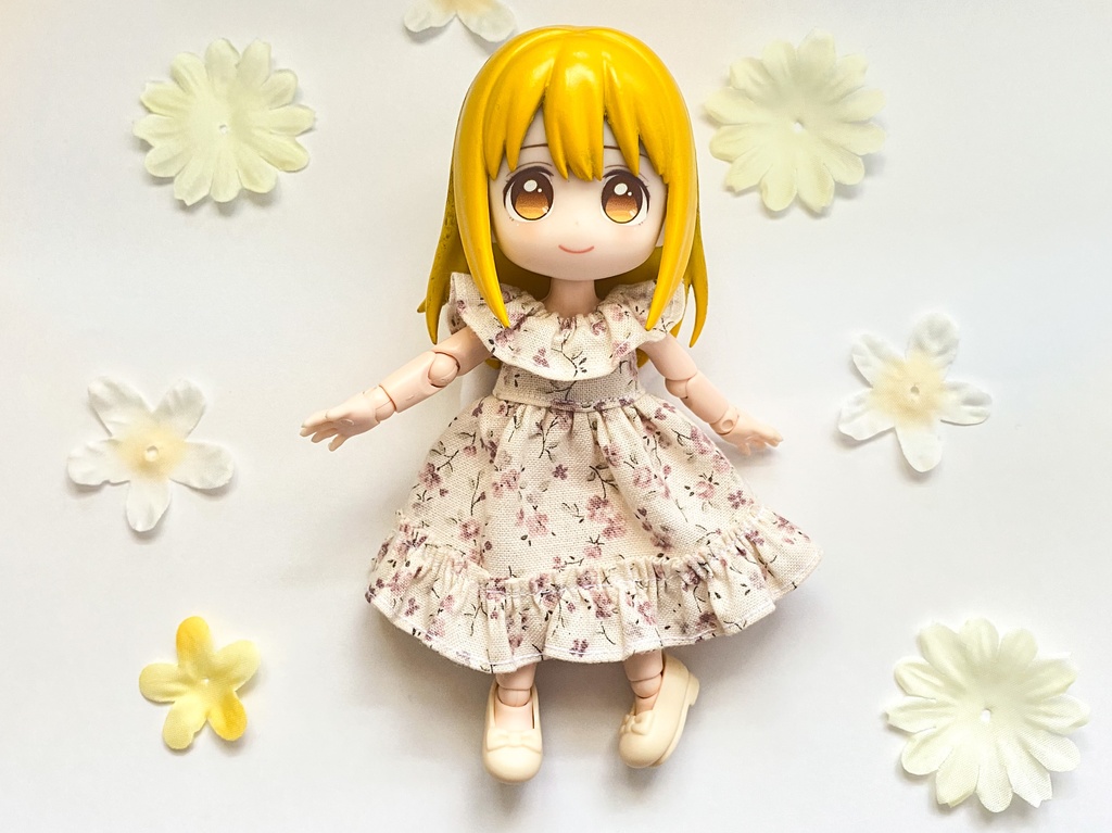 🌸花柄ノースリーブフリルワンピ🌸