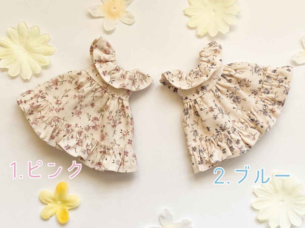 🌸花柄ノースリーブフリルワンピ🌸