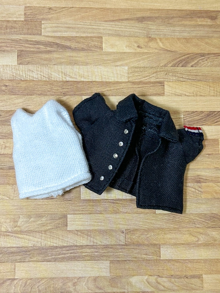 Vネックタンク&シャツセット