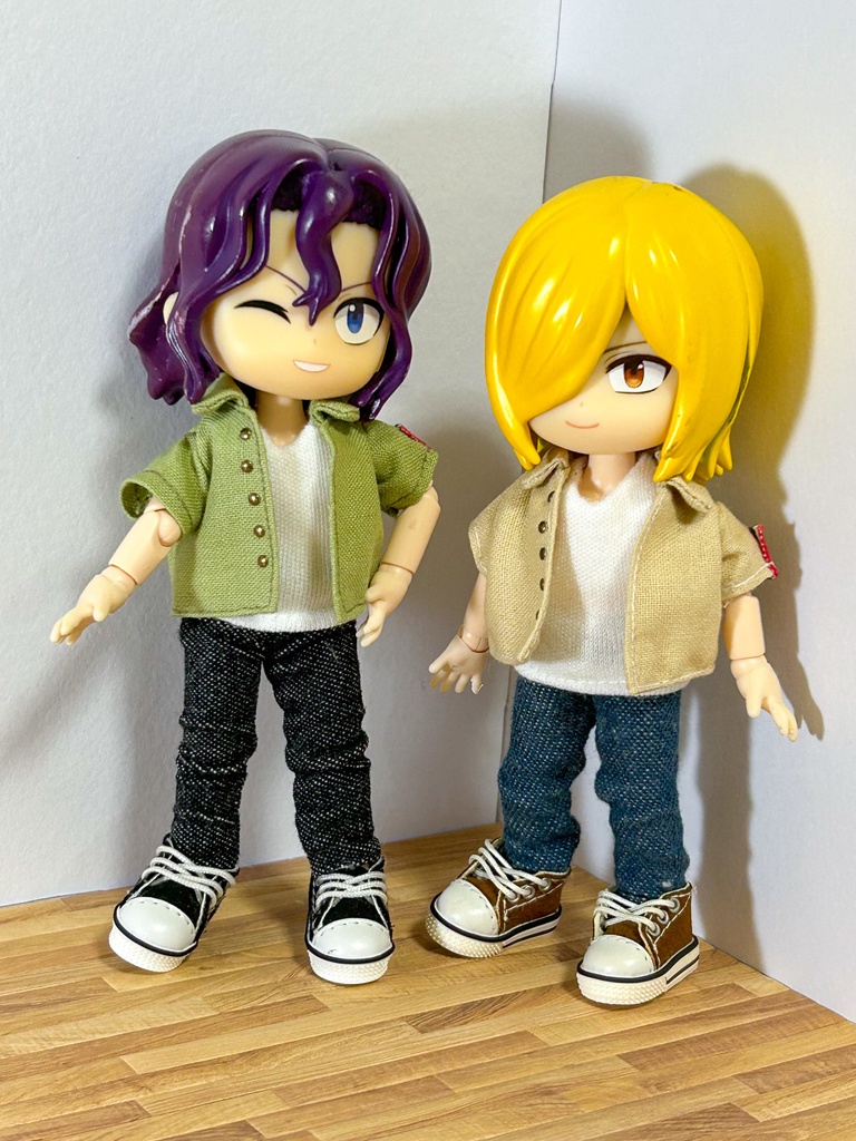 Vネックタンク&シャツセット