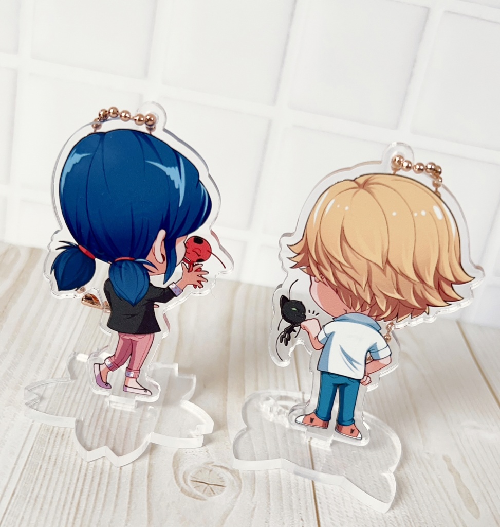 2個セット】アドリアン＆マリネット アクリルキーホルダー(台座
