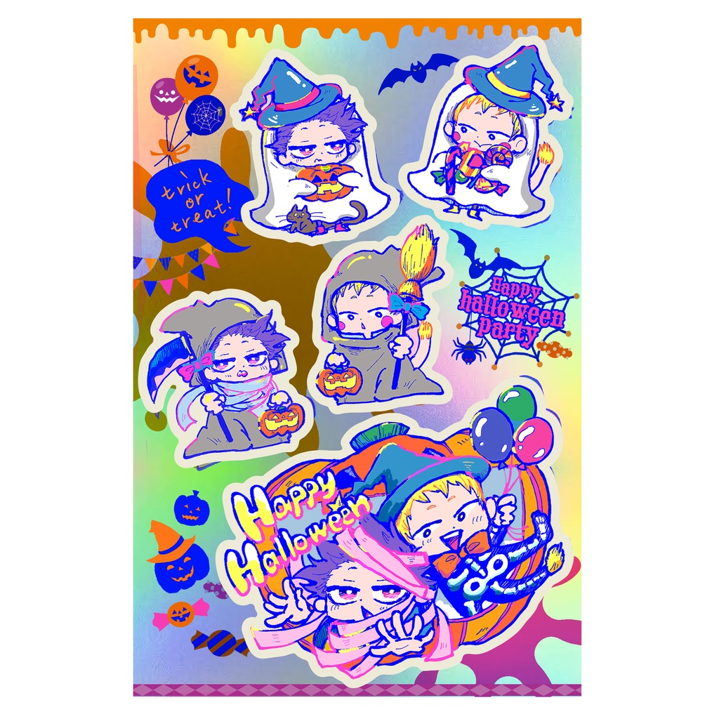 giragiraハロウィンステッカー＆クリアファイルセット（心尾）