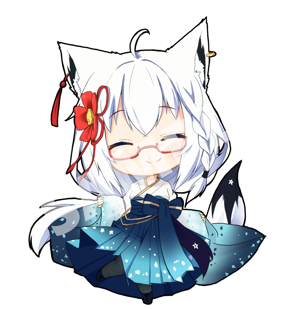 【非公式】白上フブキ -正月衣装-【アクリルキーホルダー】