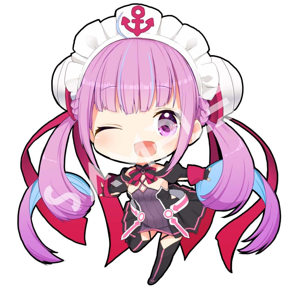 【非公式】湊あくあ 70mm×70mm【アクリルキーホルダー】