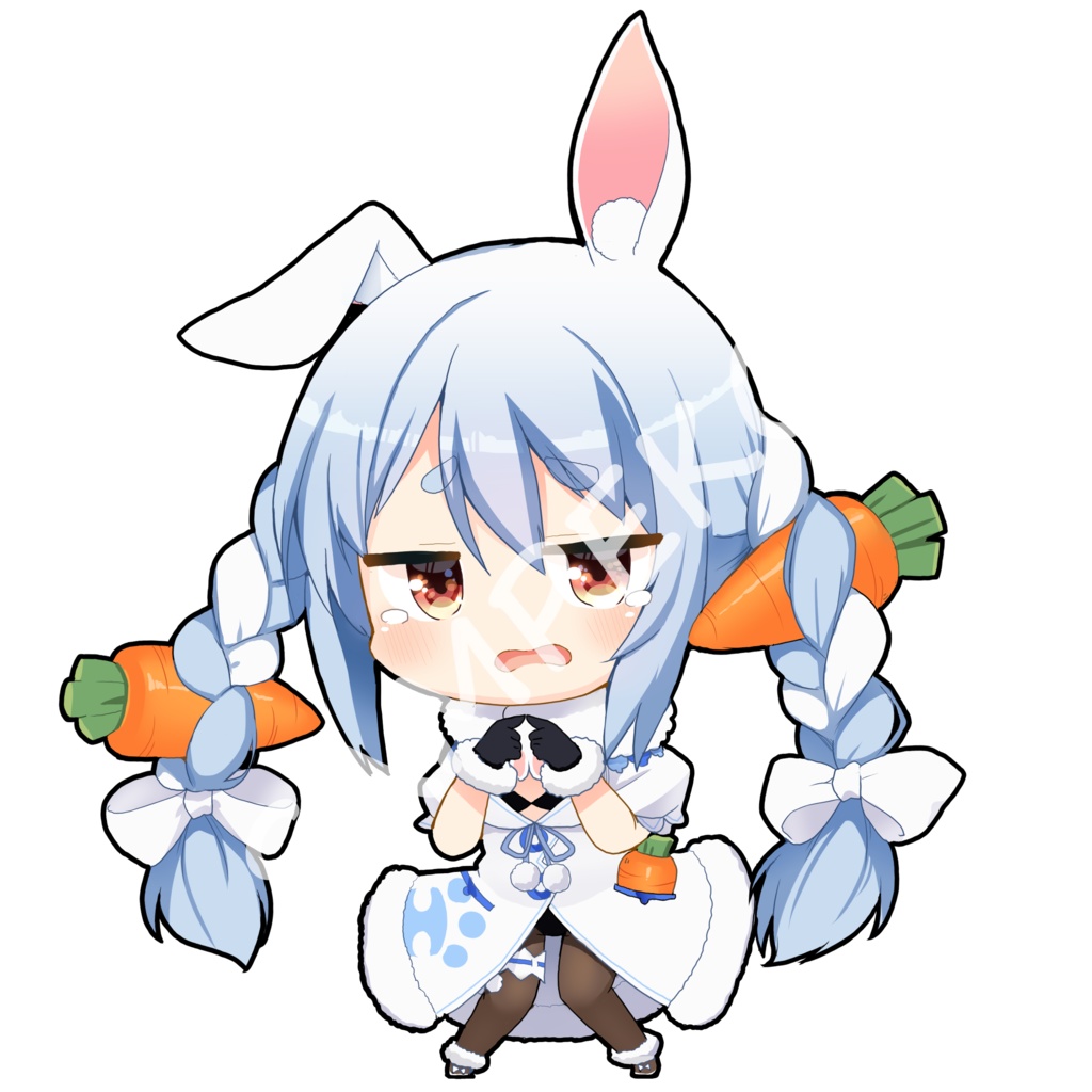 【非公式】兎田ぺこら 70mm×70mm【アクリルキーホルダー】