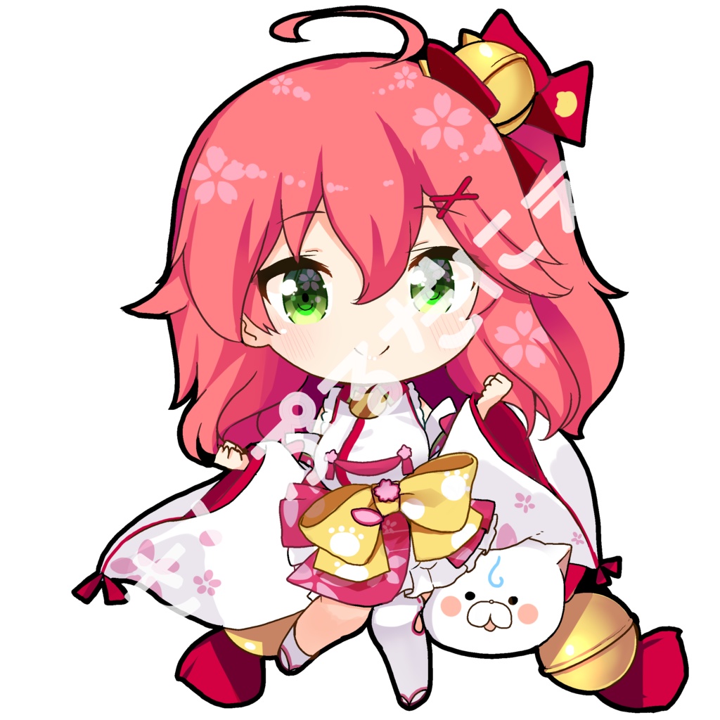 【非公式】さくらみこ 70mm×70mm【アクリルキーホルダー】