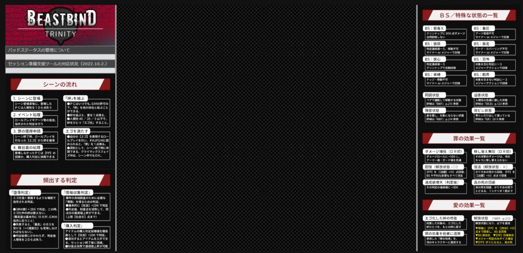 ビーストバインドトリニティ「ユドナイト」用部屋テンプレート