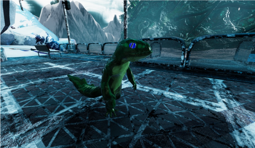 Green and Purple Humanoid Lizard || 緑と紫の人型トカゲ Low-poly 3D model