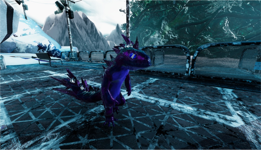 Green and Purple Humanoid Lizard || 緑と紫の人型トカゲ Low-poly 3D model