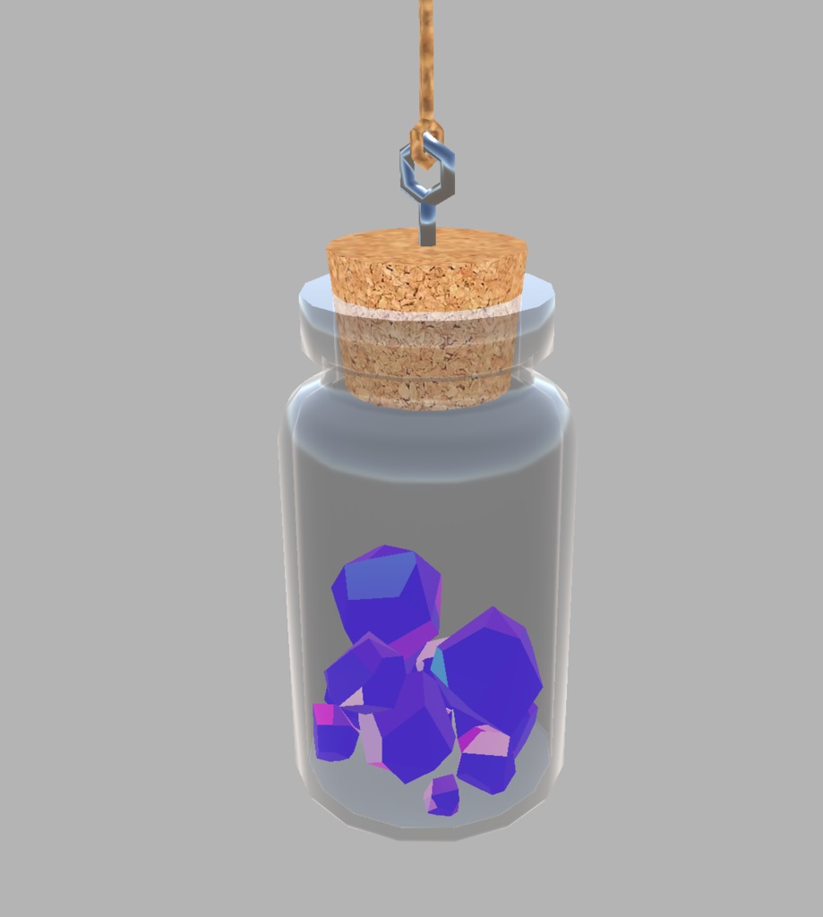 [VRChat想定] ビンのアクセサリ