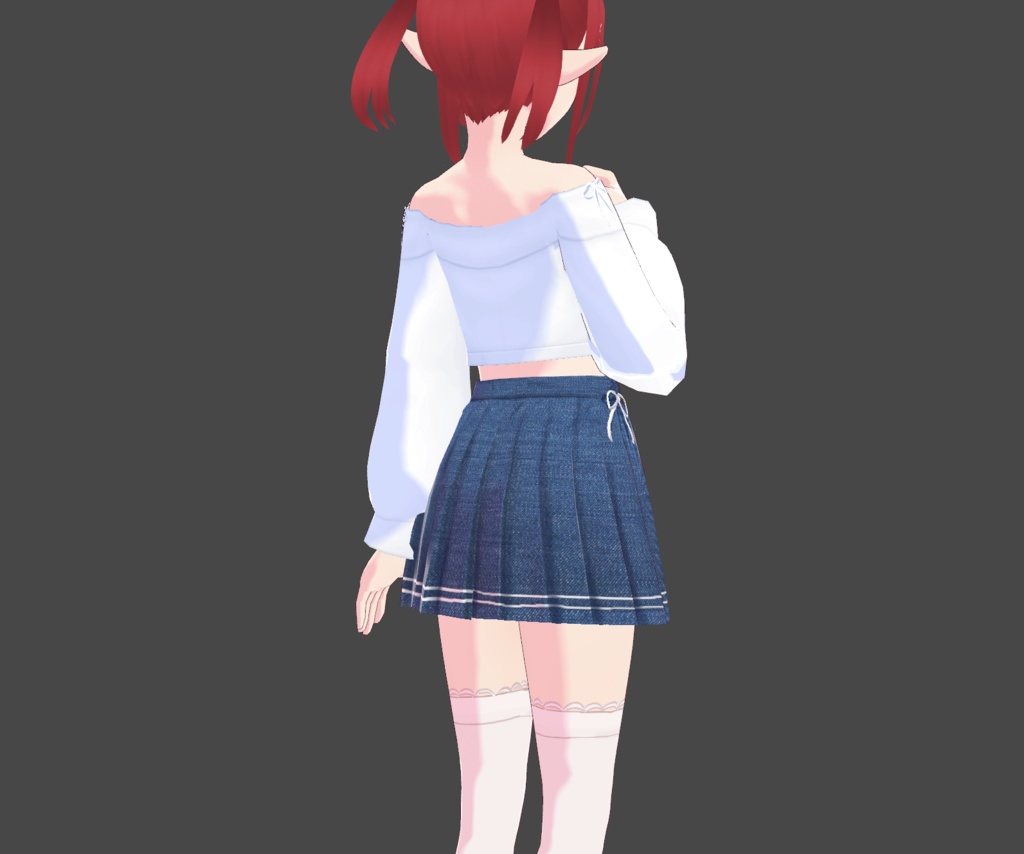 Layered Denim sailor skirt - スカート [Vroid]