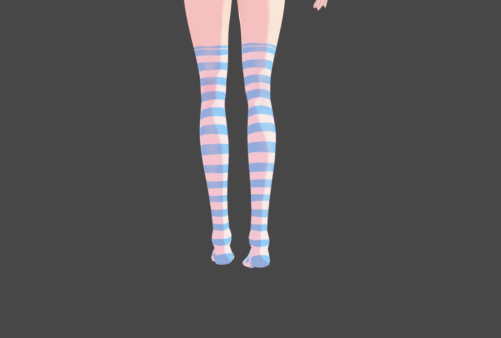 Over knee striped shima long socks |3-pack|