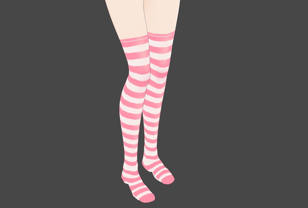 Over knee striped shima long socks |3-pack|