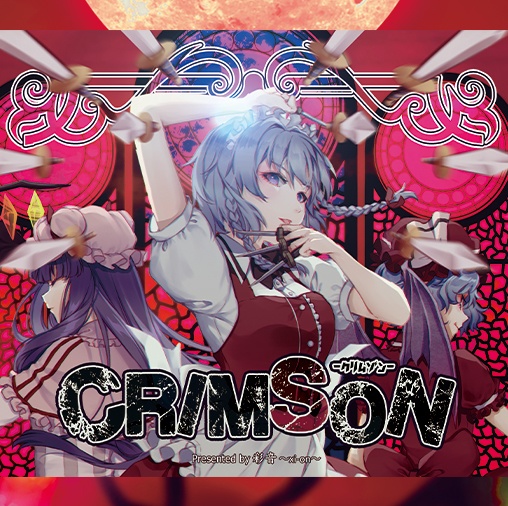【缶バッチ】CRIMSON -クリムゾン-【正方形 37×37mmクリップピン缶バッジ】