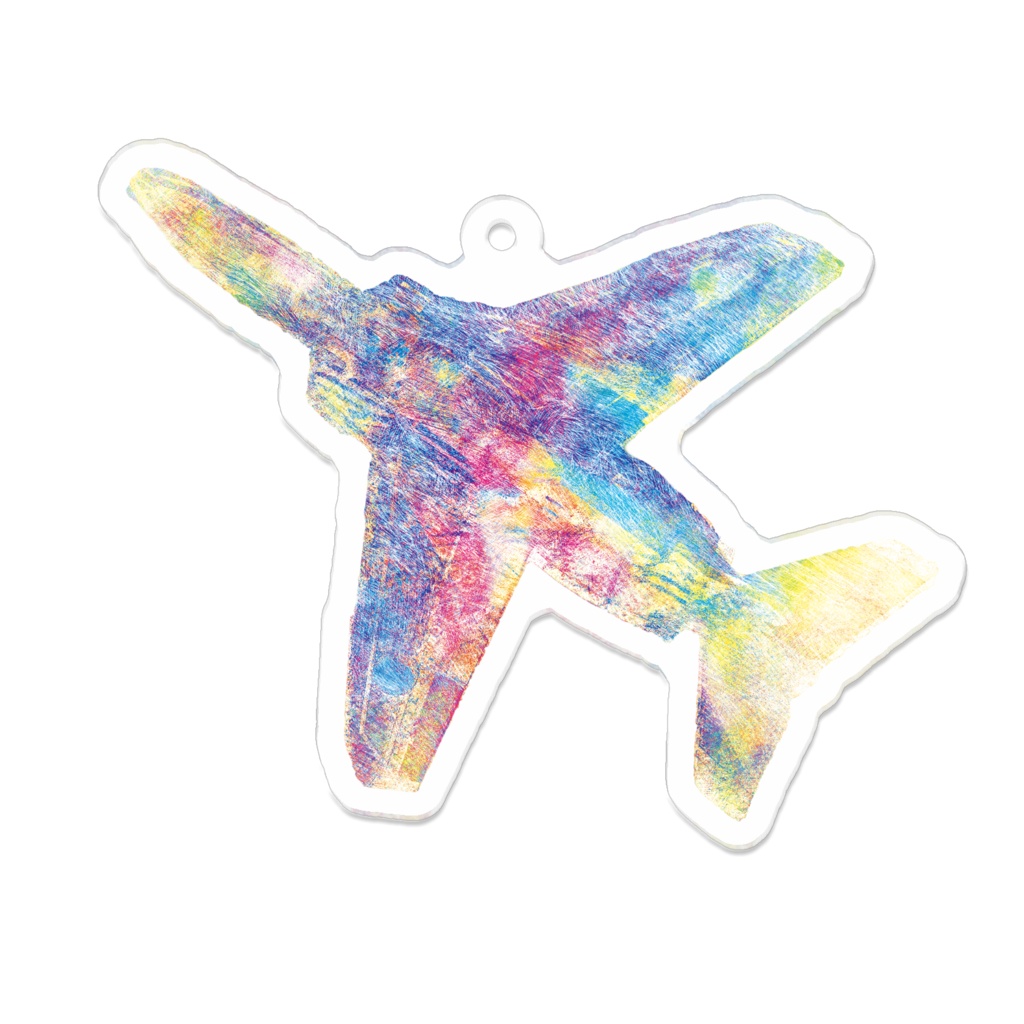 ブルーインパルスきらめきアクリルキーホルダー(透明背景)