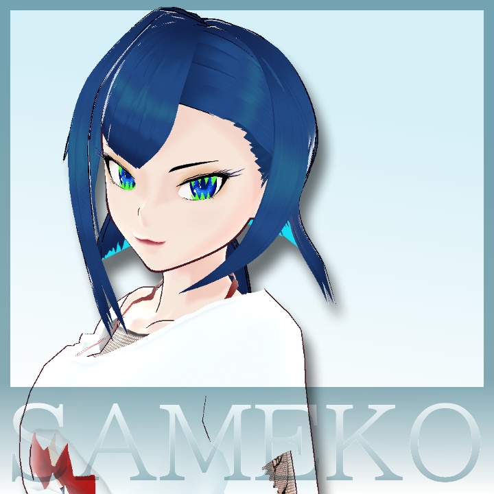 【VRChat向け3Dアバター】サメ子(VRM0.0 / 1.0 同梱・Poiyomi対応)【PC版】