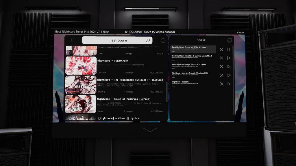 Rinvo's Home Theater (PC/PCVR/Quest VRChat World) - New Videoplayer update!