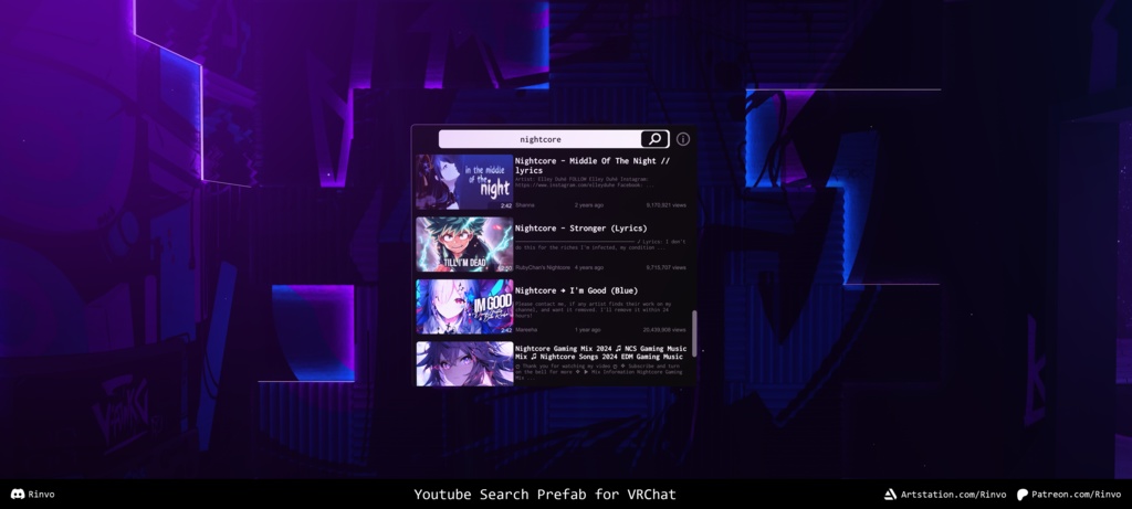 Youtube Search Prefab for VRChat Worlds (PC/Quest)