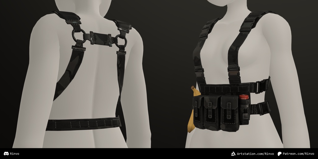 Chest Carrier Rig (VRChat Avatar asset, rigged for Panda v2, VRBase, ZinFit, Rindo, GodMagician)