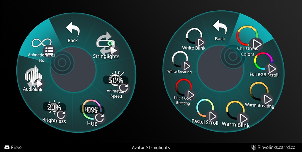 Avatar Stringlights / Christmas lights (VRChat Avatar asset rigged for Mamehinata, GodMagician, Rusk, PandaV2, Runa, Luna, Rindo, Celestia, VRBase Egirl, Fantasy, Anime, ZinFit)