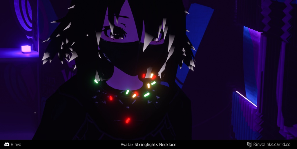 Avatar Stringlights Necklace (VRChat Avatar Asset)