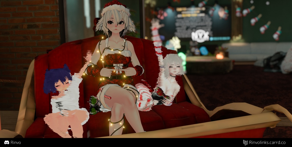 Christmas Outfit (VRChat outfit rigged for GodMagician, Rindo, ZinFit, VRBase Egirl, Anime, Celestia)