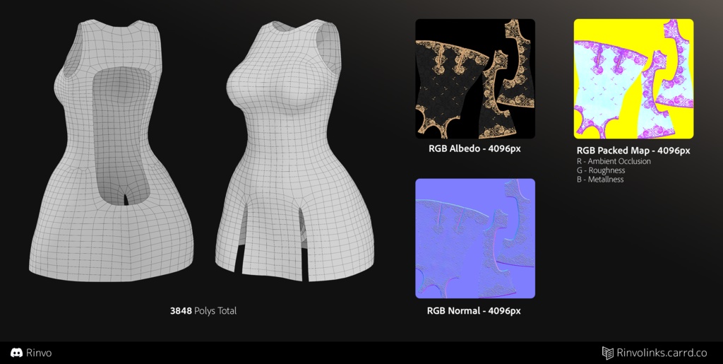 Lunar New Years Dress / Chinese Dress (Rigged for VRBase Egirl, Anime, GodMagician, ZinFit, Selestia, Rindo)